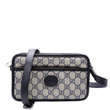 Gucci 658572 GG Supreme Interlocking Mini Blue Bag