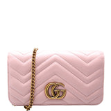 Gucci 488426 GG Marmont Mini Pink Bag