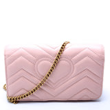 Gucci 488426 GG Marmont Mini Pink Bag