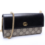 Gucci 546585 GG Marmont Chain Wallet Black Bag