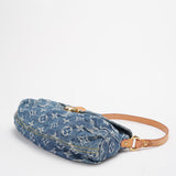 Louis Vuitton Pleaty Vintage Monogram Mini Denim Handbag