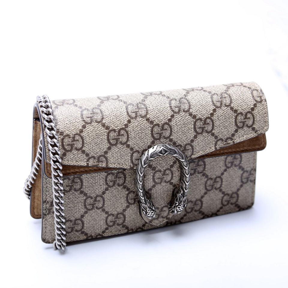 Gucci 476432 Dionysus GG Supreme Mini Brown Bag