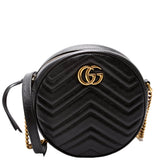 Gucci 550154 Marmont Mini Round Black Bag