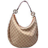 Gucci 232962 GG Canvas Twins Hobo Brown/Tan Bag