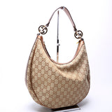 Gucci 232962 GG Canvas Twins Hobo Brown/Tan Bag