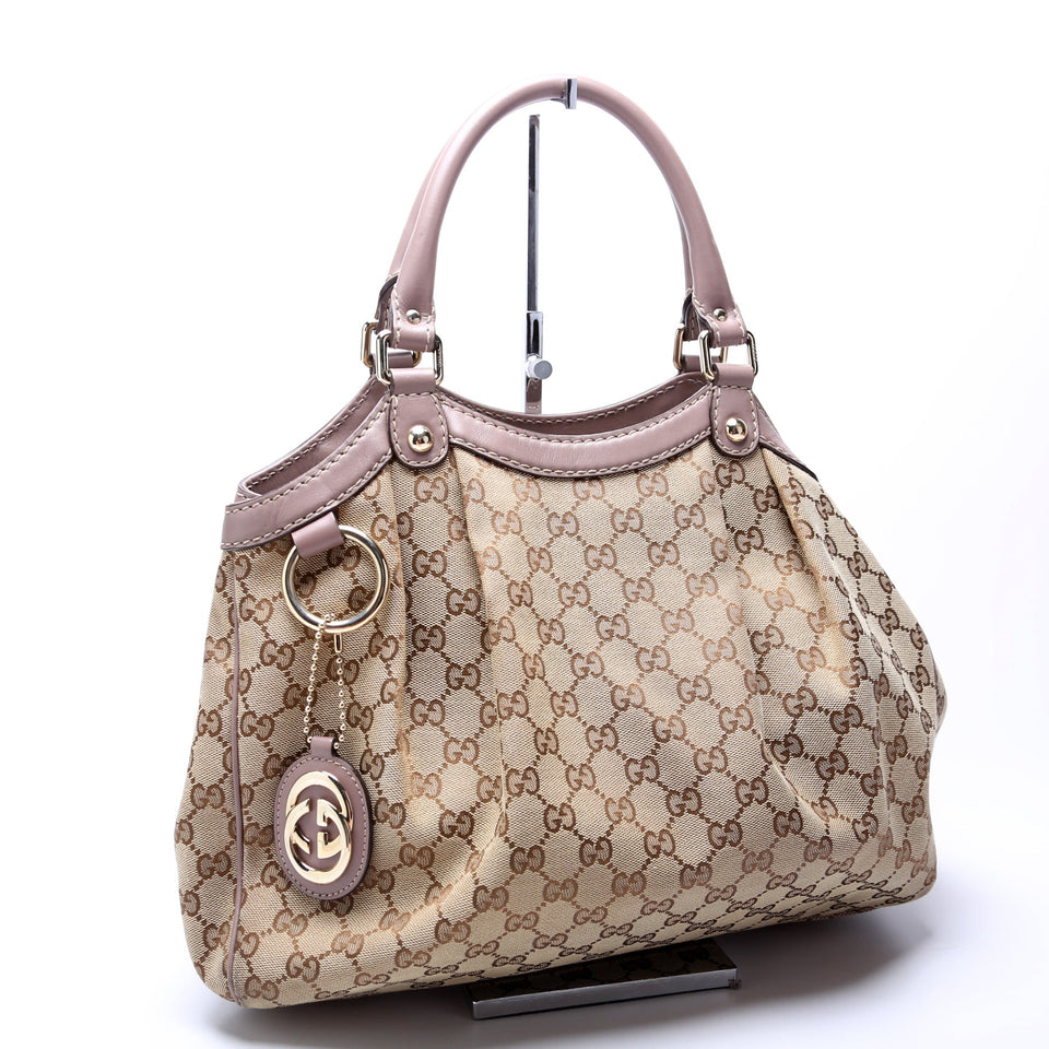 Gucci 211944 Sukey GG Canvas Medium Bag