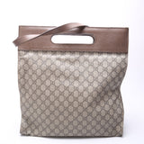 Gucci 463491 GG Supreme Slip Handle Vertical Tote Brown Bag