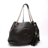 Gucci 536196 Soho Chain Tote Newer Black Bag