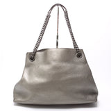 Gucci 308982 Soho Leather Shoulder Medium Grey Bag