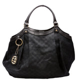 Gucci 211943 Sukey GG Canvas Large Black Bag