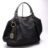 Gucci 211943 Sukey GG Canvas Large Black Bag