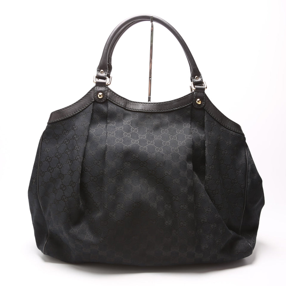 Gucci 211943 Sukey GG Canvas Large Black Bag