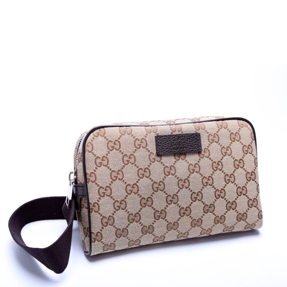 Gucci 449174 GG Canvas Belt Brown Bag