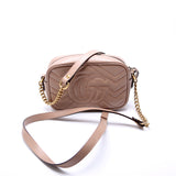 Gucci 448065 Marmont Mini Camera Nude Bag