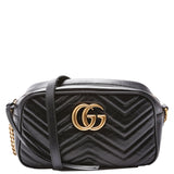 Gucci Marmont Small Leather Camera Black Bag