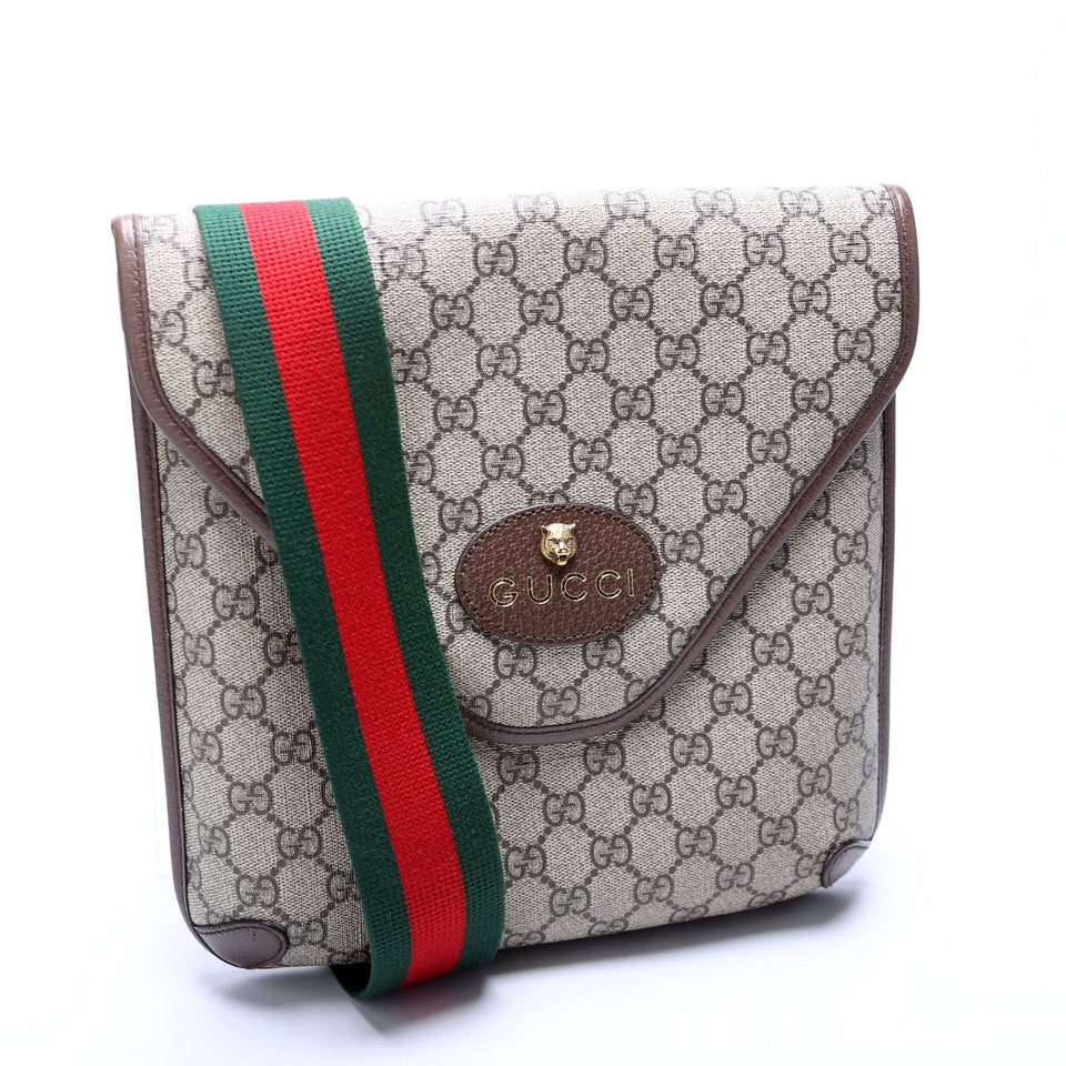 Gucci GG Supreme Neo Vintage Messenger Brown Bag
