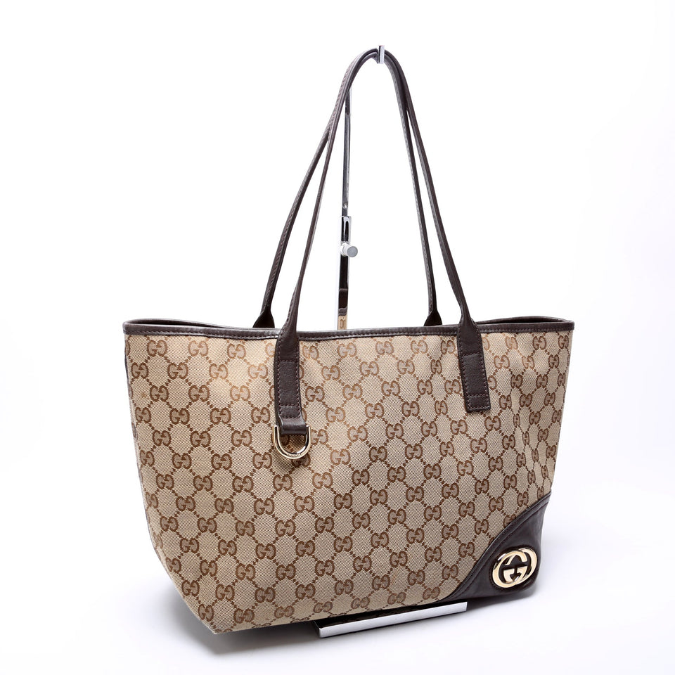 Gucci 169946 Britt Shoulder Small Brown Bag