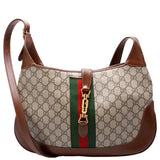 Gucci 636710 Jackie 1961 GG Supreme Medium Hobo Brown Bag
