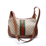 Gucci 636710 Jackie 1961 GG Supreme Medium Hobo Brown Bag