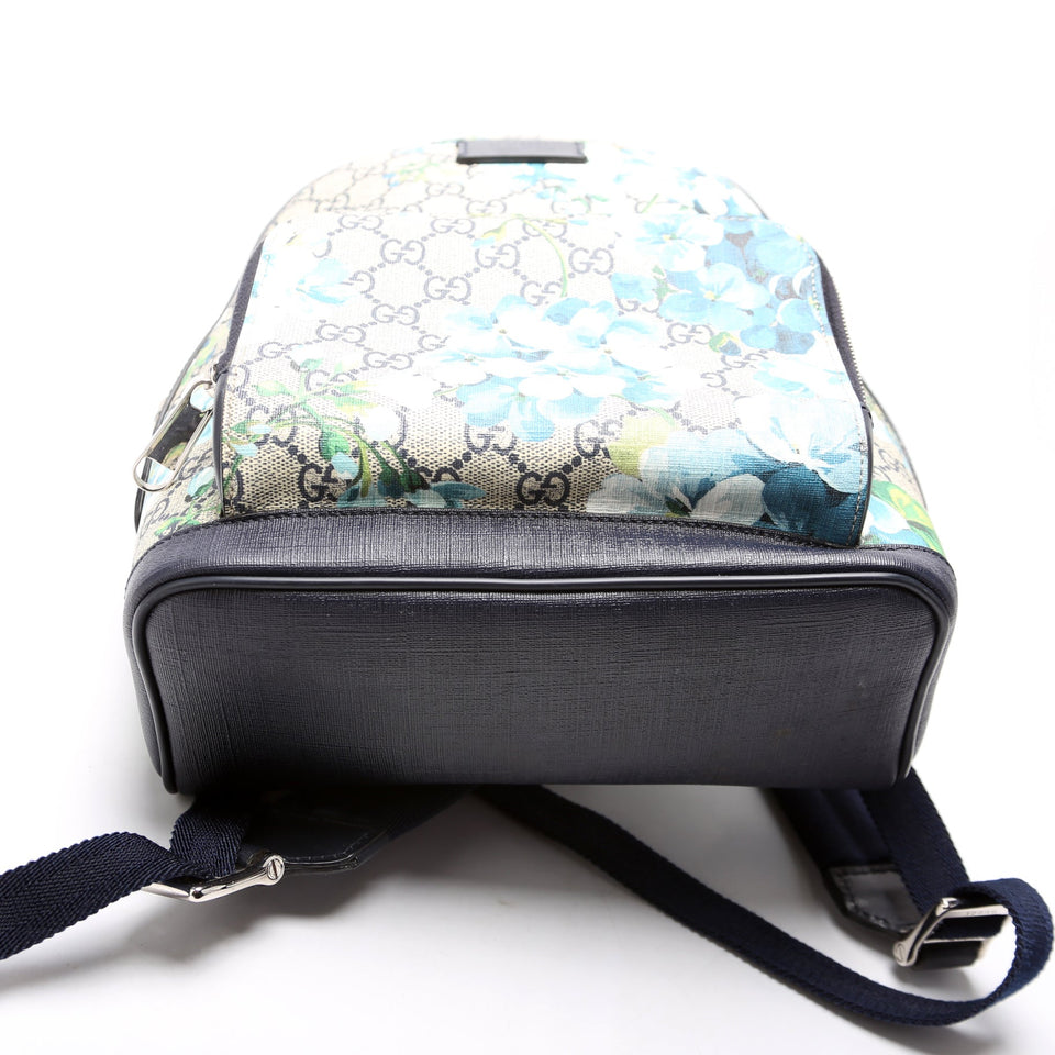 Gucci 427042 GG Supreme Blooms Backpack Navy Bag