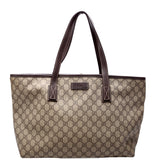 Gucci 211137 GG Supreme Medium Zip Tote Bag