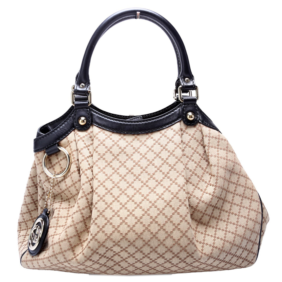 Gucci Sukey Diamante Canvas Medium 211944 Bag