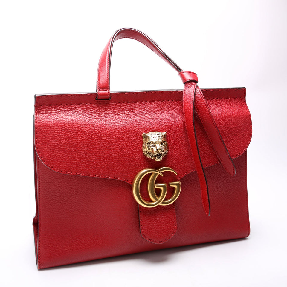 Gucci Marmont Top Handle Red Bag