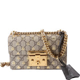 Gucci 409487 Padlock GG Supreme Bee Small Bag