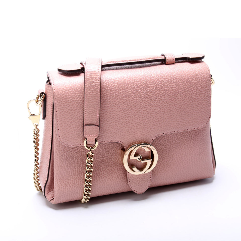 Gucci 510302 Medium Interlock Satchel Pink Bag