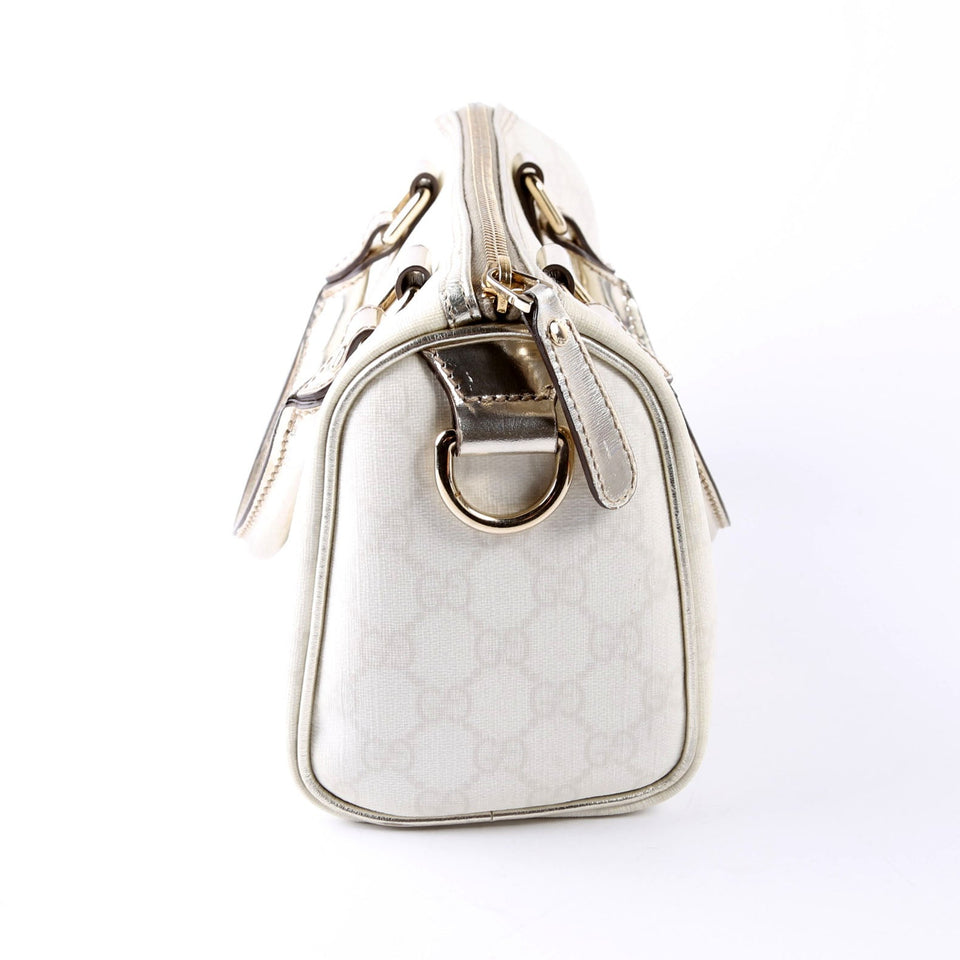 Gucci 193604 GG Plus Joy Boston Small White Bag