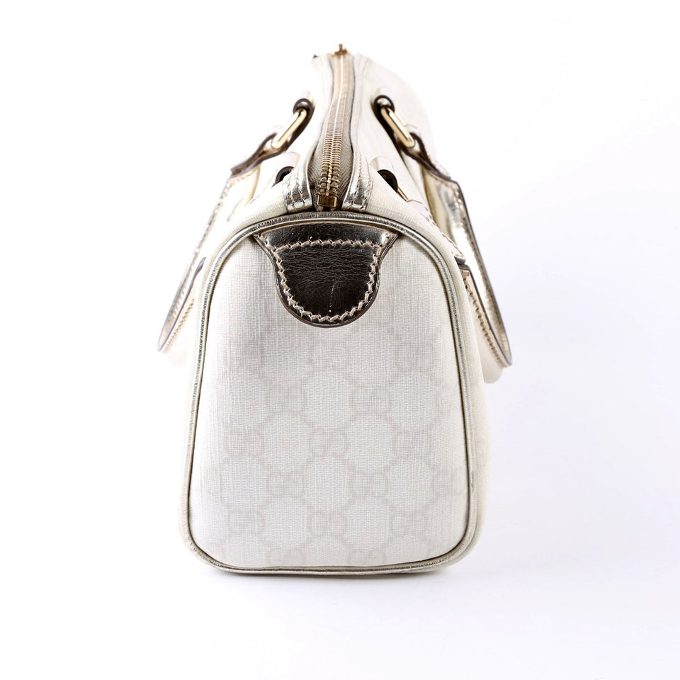 Gucci 193604 GG Plus Joy Boston Small White Bag