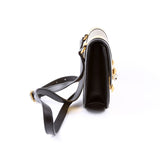 Gucci 500781 GG Supreme Calfskin Osiride Shoulder Black/Gold Bag