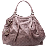 Gucci 211943 Sukey Leather Large Mauve Bag