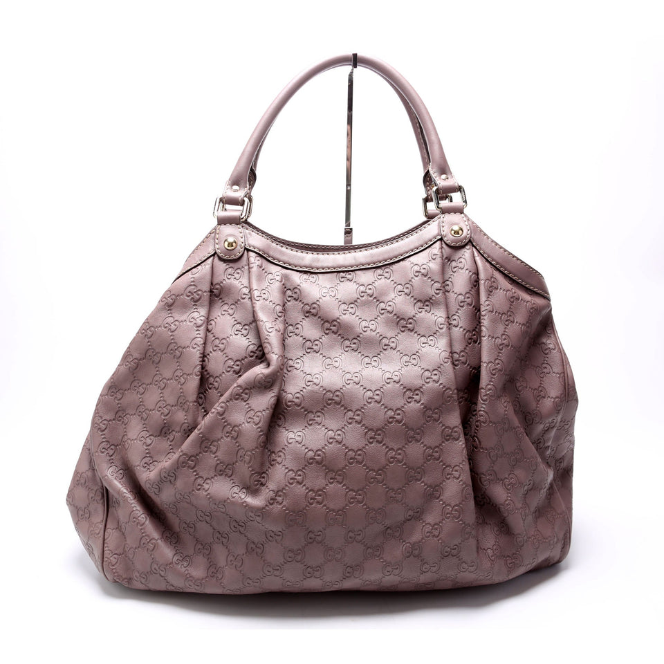 Gucci 211943 Sukey Leather Large Mauve Bag