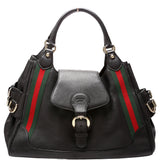 Gucci 247599 Web Leather Heritage Shoulder Bag