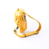 Gucci 656582 GG Embossed Belt Yellow Bag