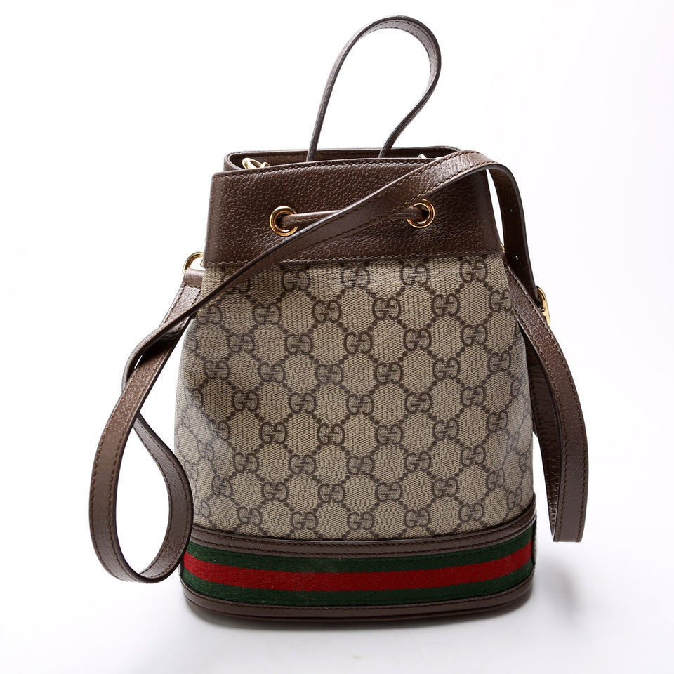 Gucci 550621 Ophidia Flora Bucket Brown Bag