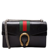 Gucci 400249 Dionysus Leather Shoulder Small Black Bag