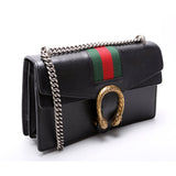 Gucci 400249 Dionysus Leather Shoulder Small Black Bag