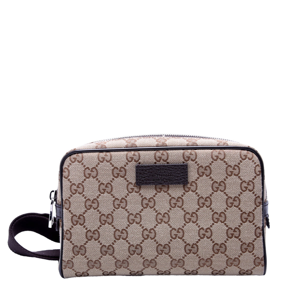 Gucci GG Canvas Belt Brown Bag
