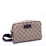 Gucci GG Canvas Belt Brown Bag