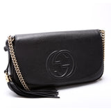 Gucci 336752 Soho Chain Crossbody Medium Black Bag