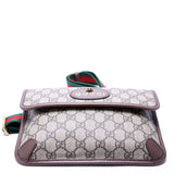 Gucci 493930 GG Supreme Neo Web Belt Brown Bag