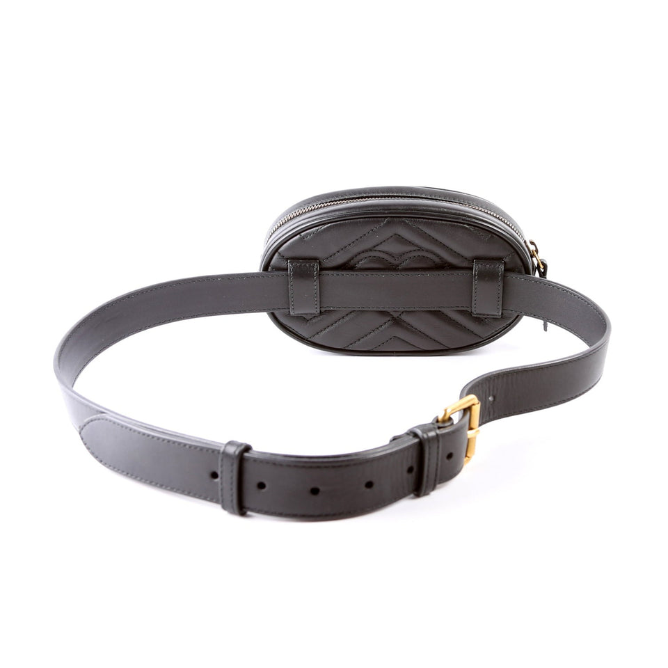 Gucci 476434 Marmont Belt 95/38 Black Bag