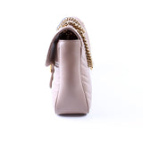 Gucci 443496 Marmont Leather Shoulder Medium Tan Bag