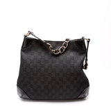 Gucci 196140 GG Canvas Capri Chain Shoulder Black Bag