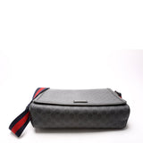 Gucci 474138 GG Supreme Messenger Black Bag