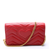 Gucci 488426 GG Marmont Mini Red Bag
