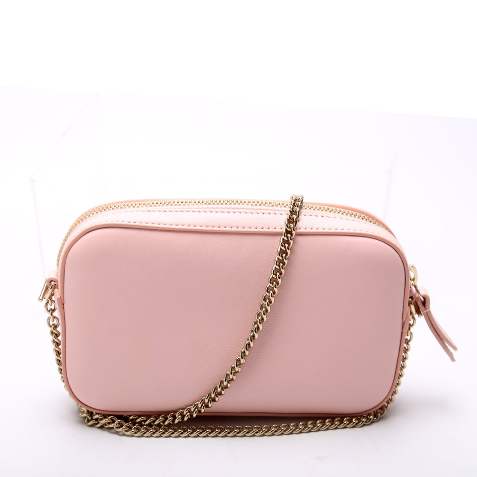 Gucci 795726 GG Marmont Leather Super Mini Shoulder Pink Bag