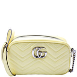 Gucci 447632 Marmont Small Leather Camera Yellow Bag